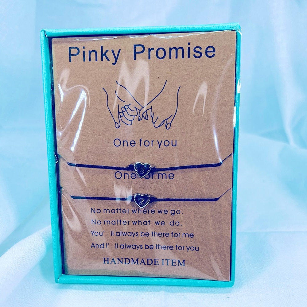 Pinky Promise Best Friends BFF Girlfriend Boyfriend Couple Mom Kid Bracelets
